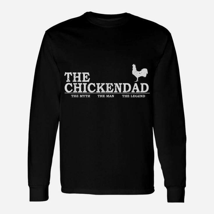 The Chicken Dad  Pet Lover Father's Day Gift Tee Cute Unisex Long Sleeve
