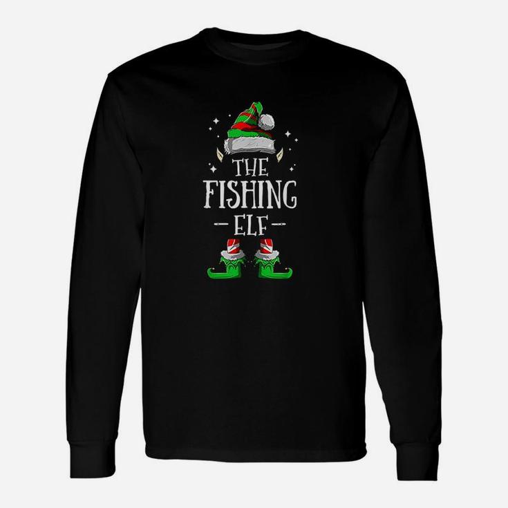 The Fishing Elf Matching Family Group Christmas Pajama Unisex Long Sleeve