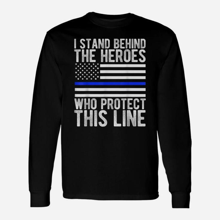 Thin Blue Line Shirt Police Flag Hero Unisex Long Sleeve