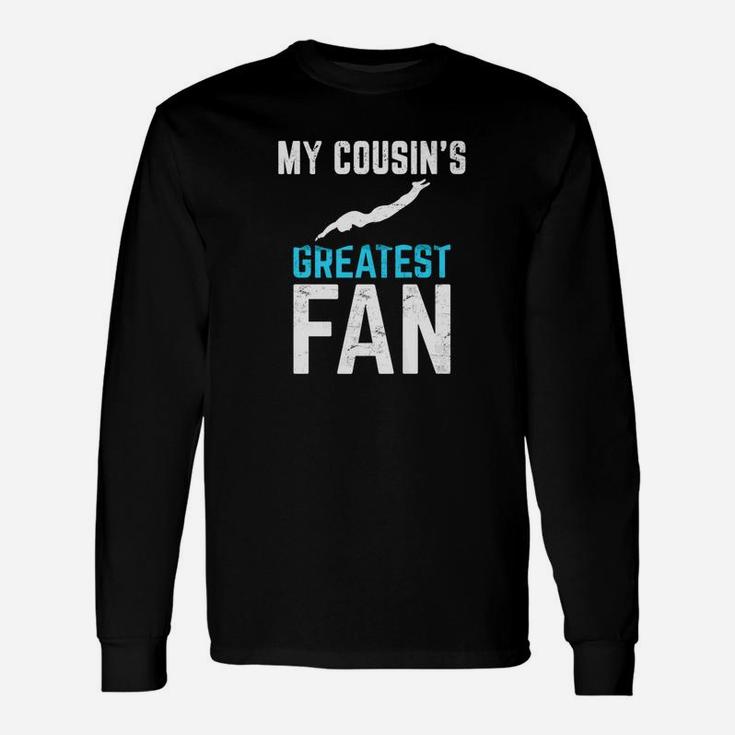 Vintage Graphic My Cousin Greatest Fan Swimming Unisex Long Sleeve