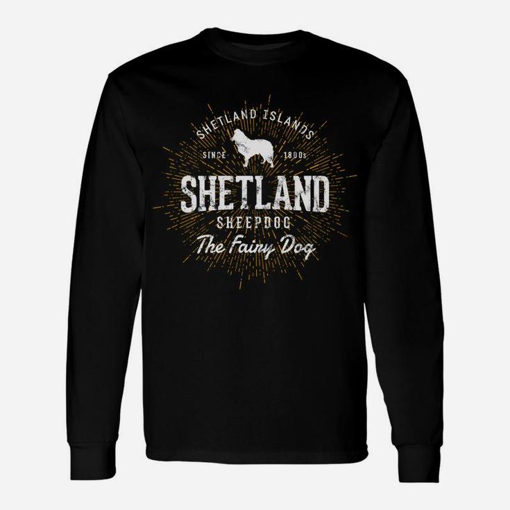 Vintage Style Retro Shetland Sheepdog Unisex Long Sleeve