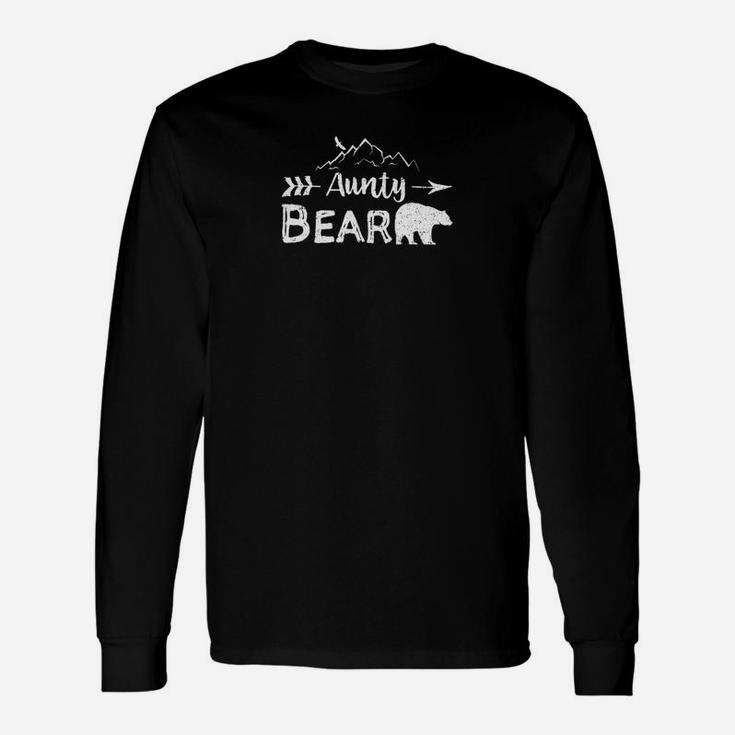 Womens Aunty Bear Matching Family Aunt And Uncle Camping Gift Unisex Long Sleeve