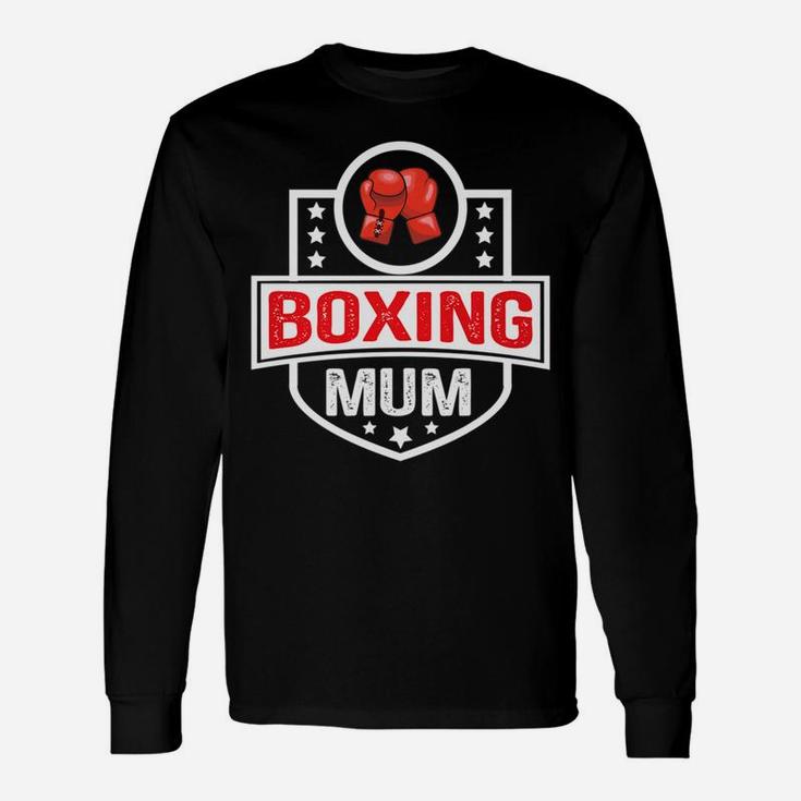 Womens Boxing Gloves Tee Boxing Mum Gift Unisex Long Sleeve