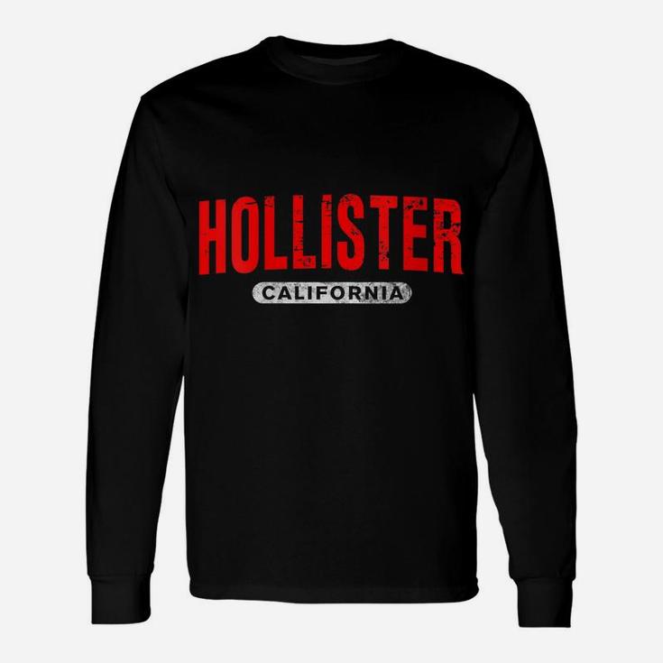 Womens HOLLISTER CA CALIFORNIA Funny USA City Roots Vintage Gift Unisex Long Sleeve