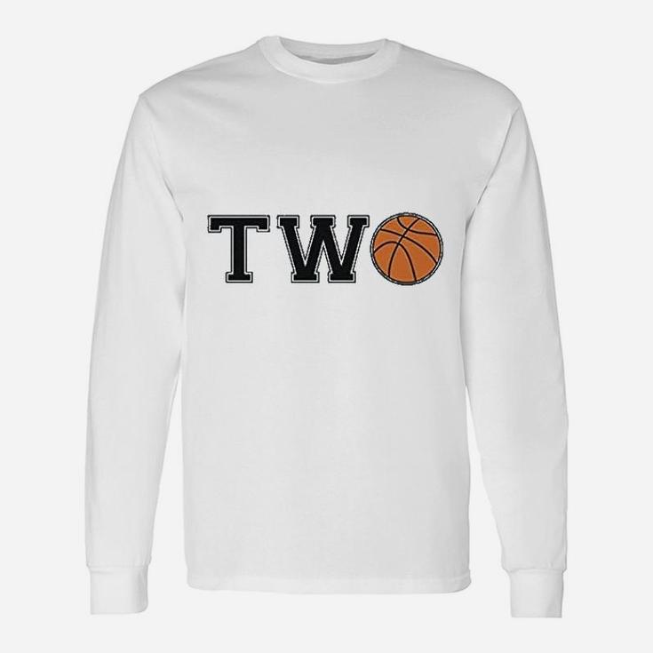 2nd Birthday Gift For Two Years Old Basketball Toddler Jersey Unisex Long Sleeve