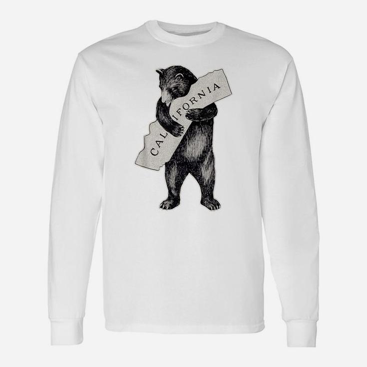 Bear Hug I Love California Shirt Art-Retro Vintage Cali Bear Unisex Long Sleeve