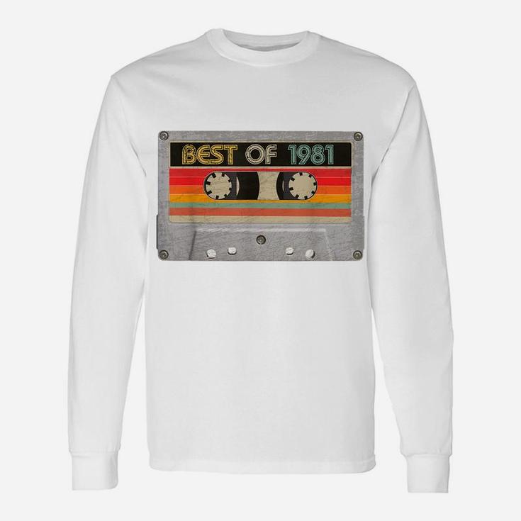 Best Of 1981 39Th Birthday Gifts Cassette Tape Vintage Unisex Long Sleeve