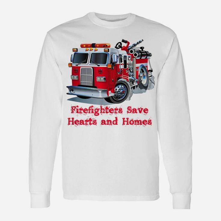 Firefighter , Fire Department Truck Tee Fireman Gift Unisex Long Sleeve