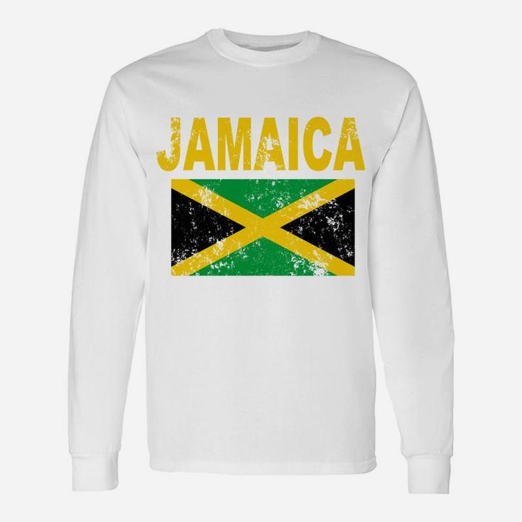 Flag Jamaica Tshirt Cool Jamaican Flags Travel Gift Top Tee Sweatshirt Unisex Long Sleeve