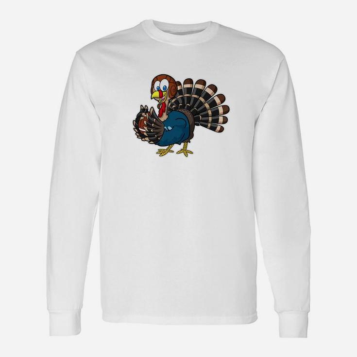 Football Turkey And Touchdowns Thanksgiving Unisex Long Sleeve