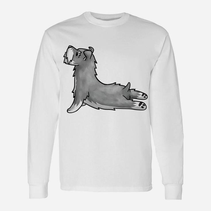 Funny Schnauzer Yoga Cute Dog Gift Tee Unisex Long Sleeve