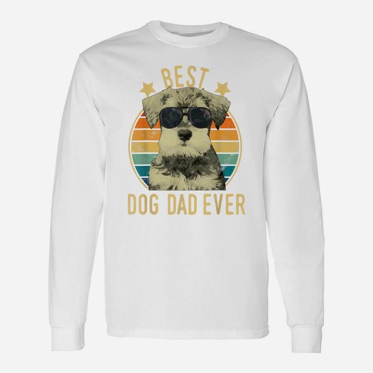 Mens Best Dog Dad Ever Miniature Schnauzer Father's Day Gift Unisex Long Sleeve