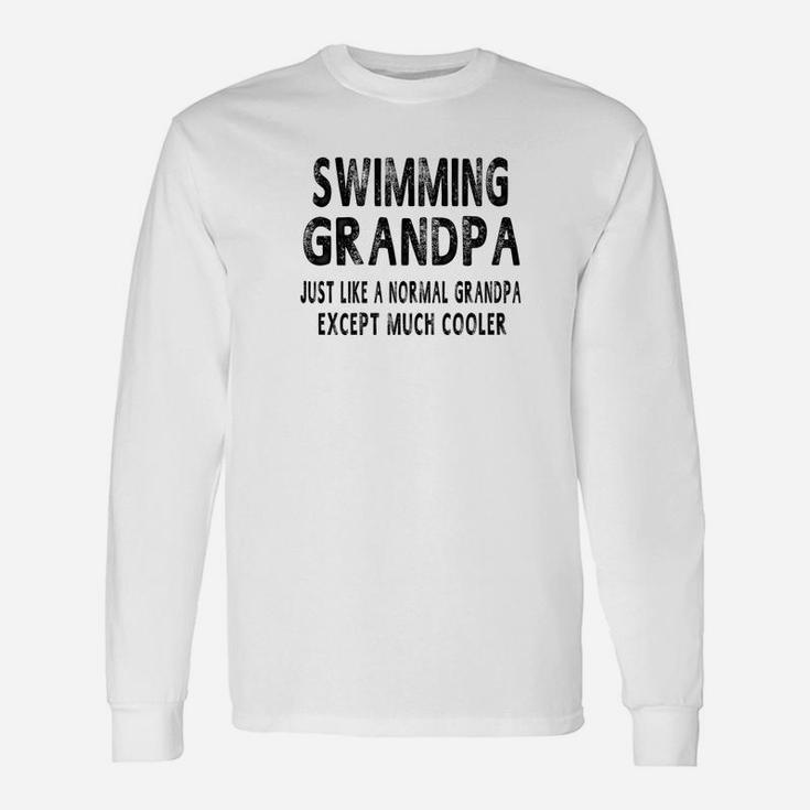 Mens Swimming Grandpa Fathers Day Gifts Grandpa Mens Unisex Long Sleeve