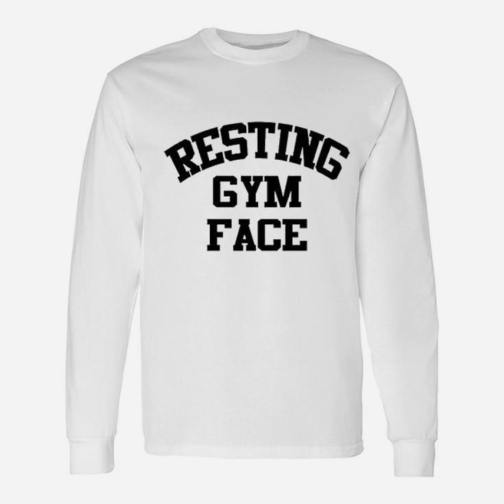 Resting Gym Face Workout Weight Lift Unisex Long Sleeve