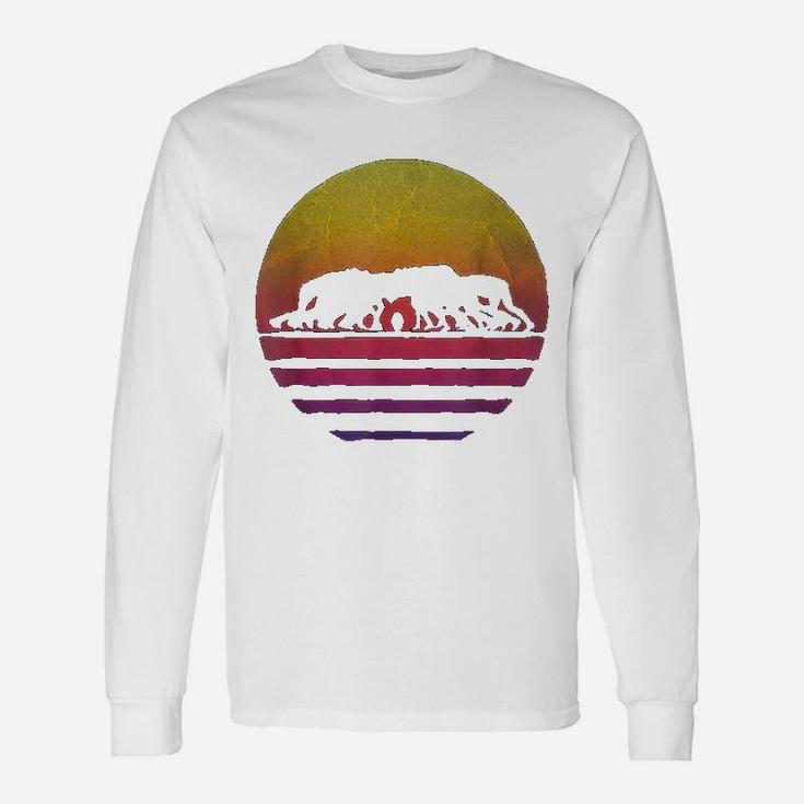 Retro Vintage Sunset Old School Rugby Sport Game Funny Gift Unisex Long Sleeve
