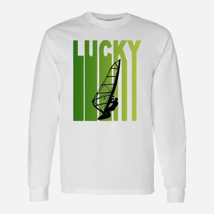 St Patricks Day Lucky Wind Surfing Funny Sport Lovers Gift Unisex Long Sleeve