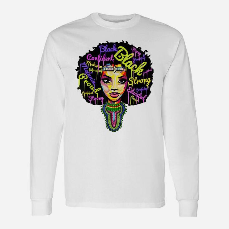 Strong African Queen Shirts For Women - Proud Black History Unisex Long Sleeve