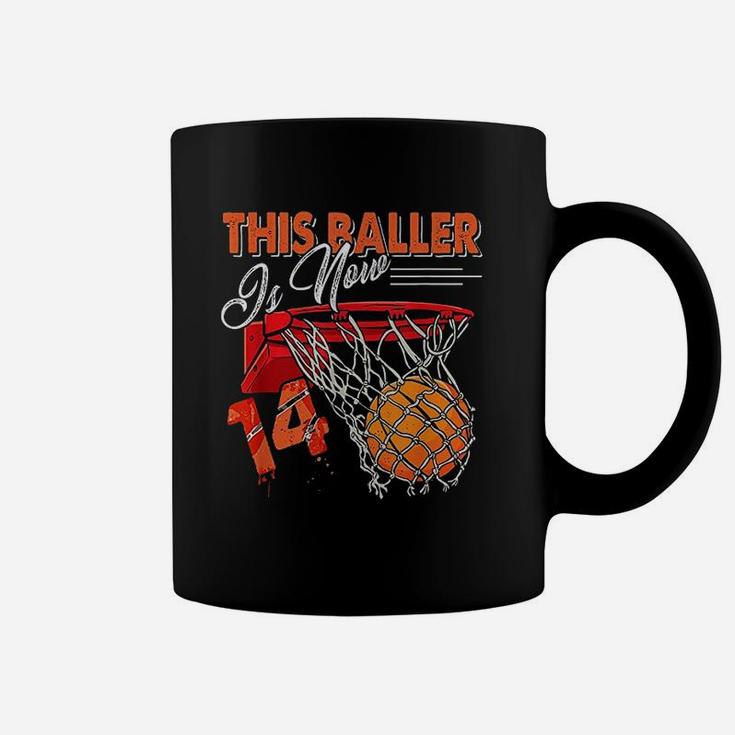 14th Birthday Basketball Funny 14 Years Old Coffee Mug