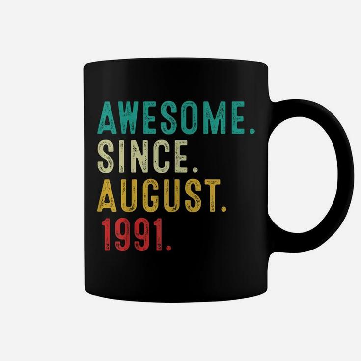 30Th Birthday 30 Years Old Vintage Awesome Since August 1991 Coffee Mug