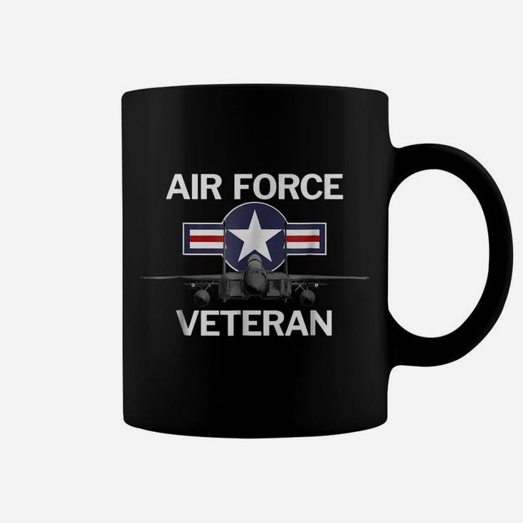 Air Force Veteran  With Vintage Roundel And F15 Jet Coffee Mug