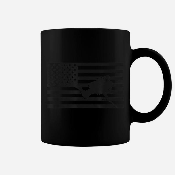American Flag Scuba Diving Apparel - Scuba Diving Coffee Mug