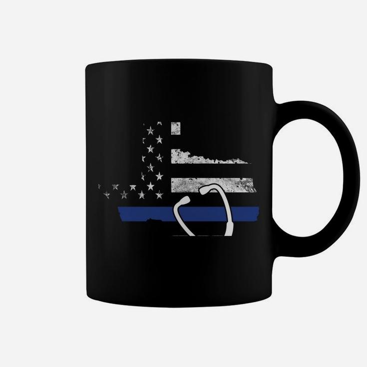 American Flag Texas With Police Thin Blue Line Nurse Rn Lvn Sweatshirt Coffee Mug
