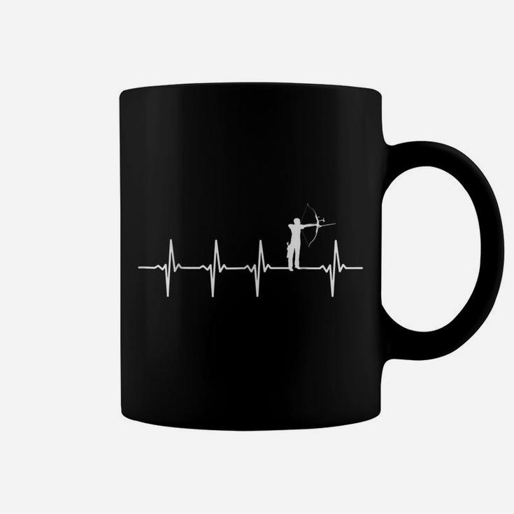 Archery Heartbeat  For Archers & Bow Hunting Lovers Coffee Mug