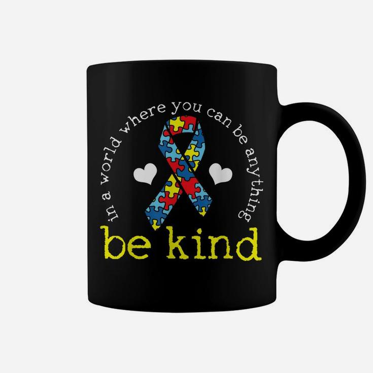 Autism Awareness Tshirt Kindness Puzzle Ribbon Heart Coffee Mug