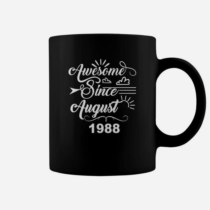 Awesome Since August 1988 T-Shirt - 30Th Birthday Gifts Coffee Mug