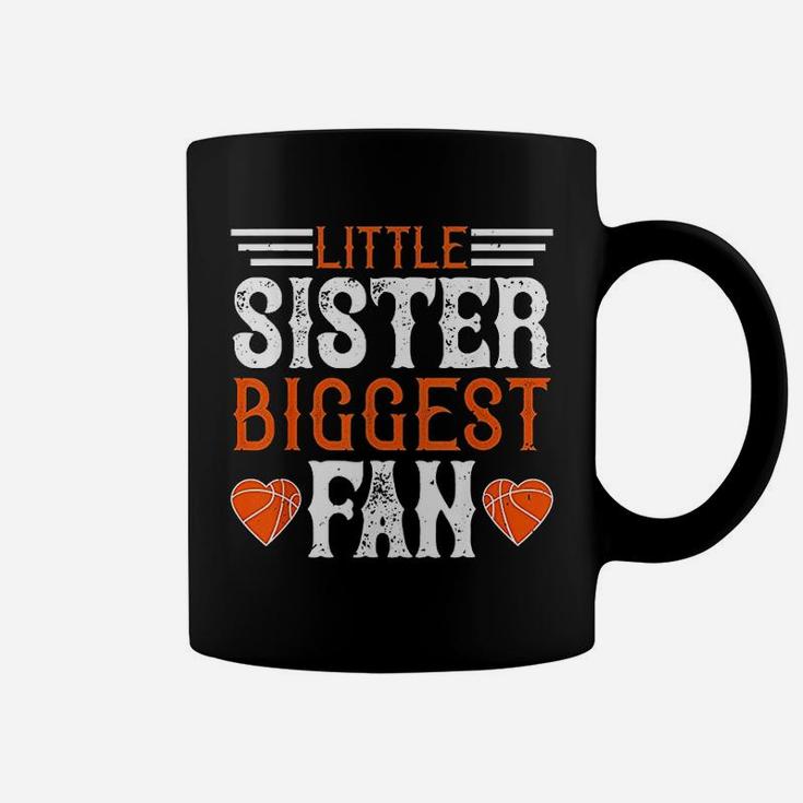 Basketball Lover Little Sister Biggest Fan Coffee Mug