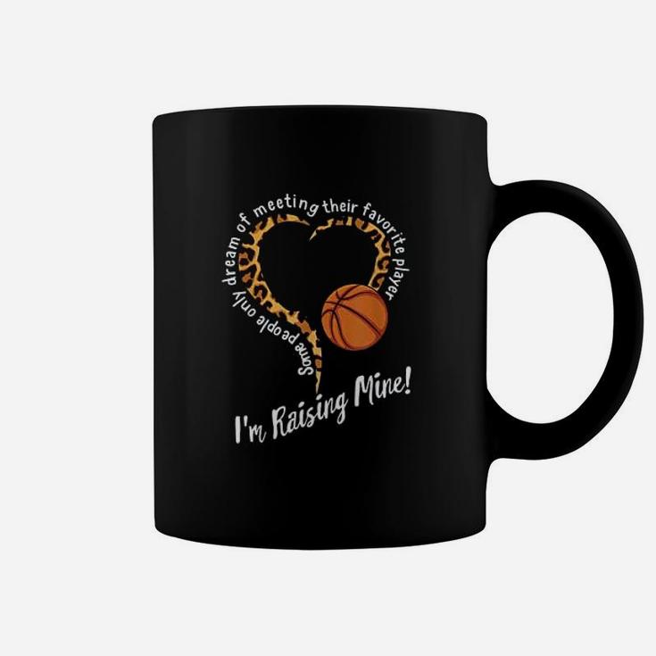 Basketball Mom Mothers Day Raising Favorite Player Leopard Coffee Mug