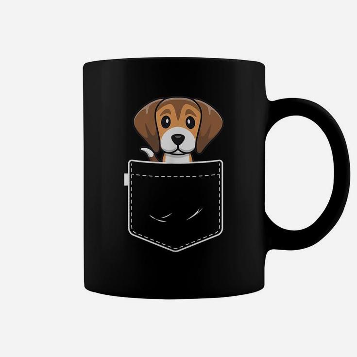 Beagle Dog In Pocket Tee Shirts Men Women Beagle Lover Gift Coffee Mug