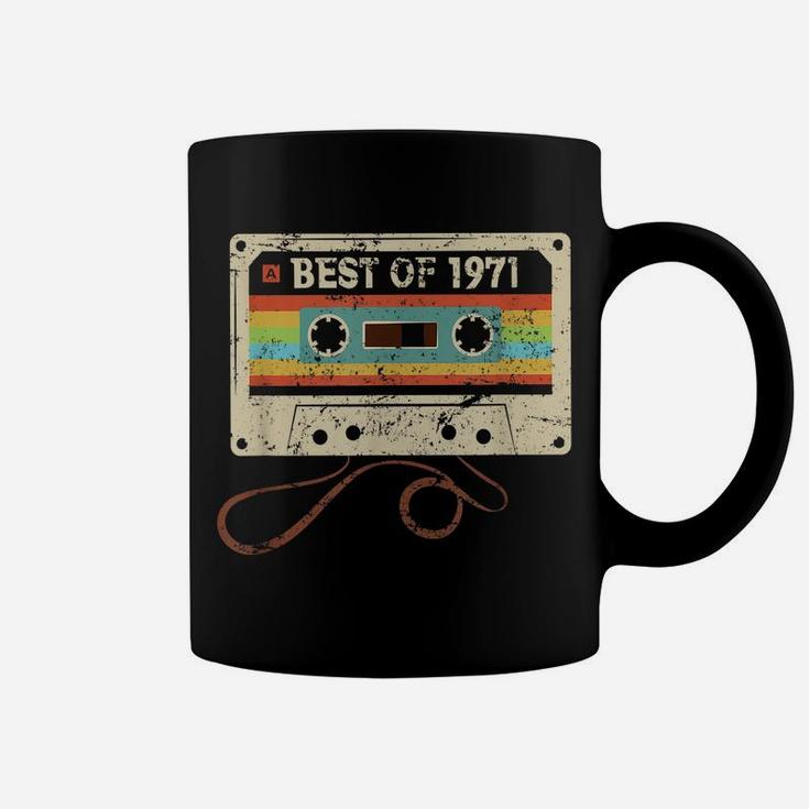 Best Of 1971 Funny Vintage 49Th Birthday Gift For Men Women Coffee Mug