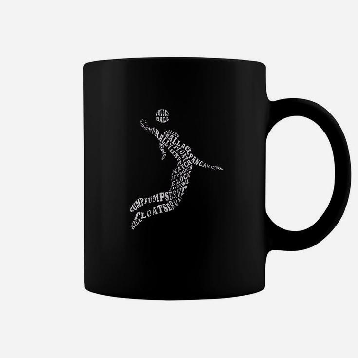Big Girls' Volleyball Player Typography Coffee Mug
