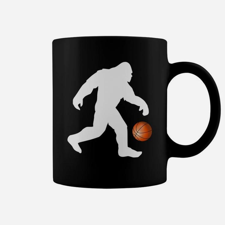 Bigfoot Playing Basketball Shirt, Funny Novelty Tee Coffee Mug