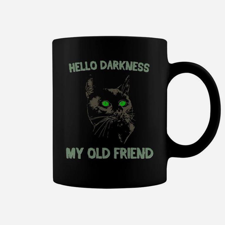 Black Cat - Hello Darkness My Old Friend Coffee Mug