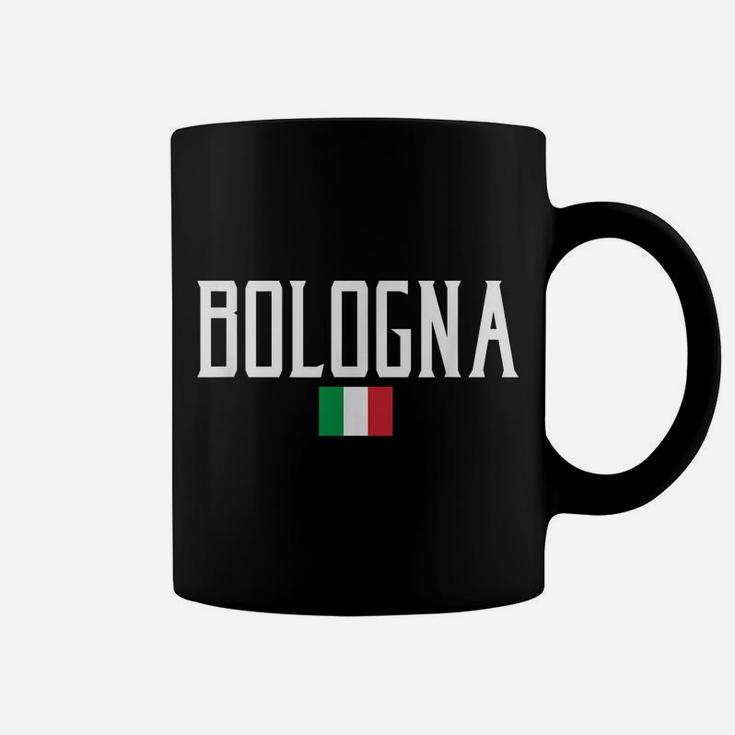 Bologna Italy Flag Vintage White Text Coffee Mug