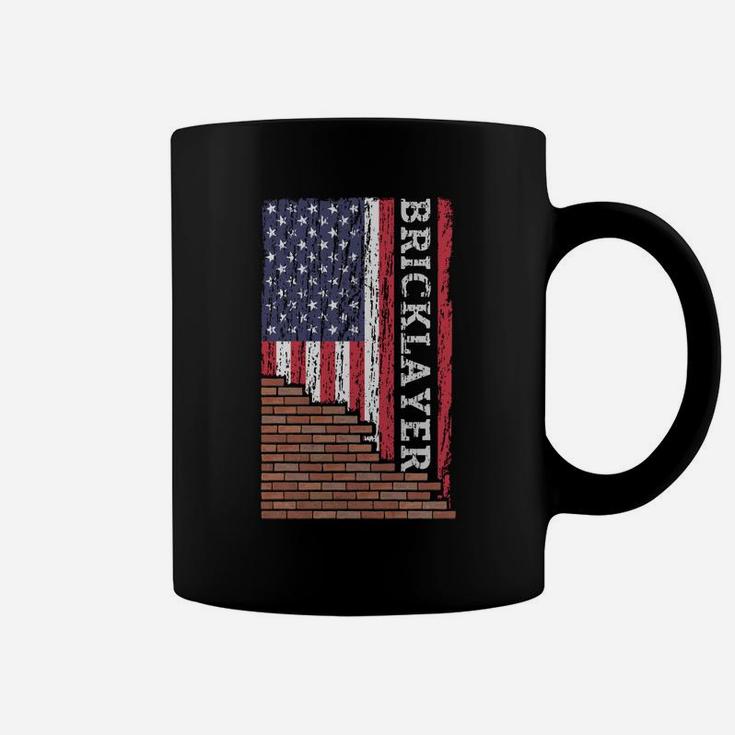 Brick Mason Bricklayer Masonry Dad Us Flag Construction Gift Sweatshirt Coffee Mug