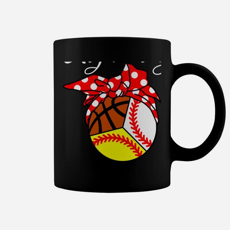 Busy Raising Ballers Funny Baseball Softball Basketball Mom Coffee Mug
