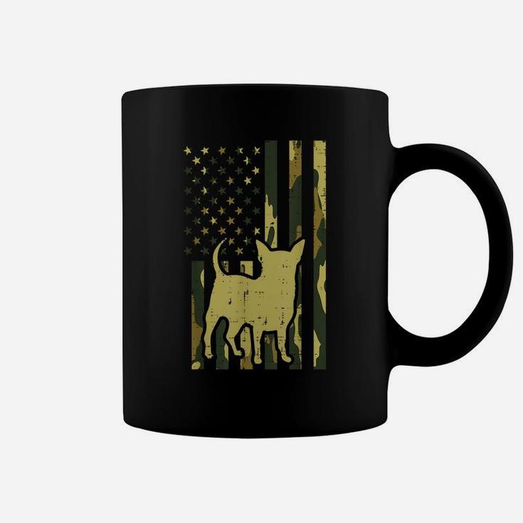 Camo Flag Chihuahua Vintage Chiwawa Patriotic Dog Lover Gift Coffee Mug