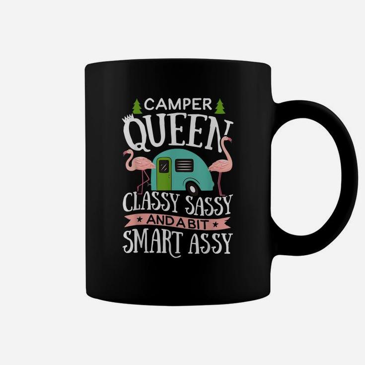 Camper Queen Classy Sassy Smart Assy T Shirt Camping RV Gift Coffee Mug