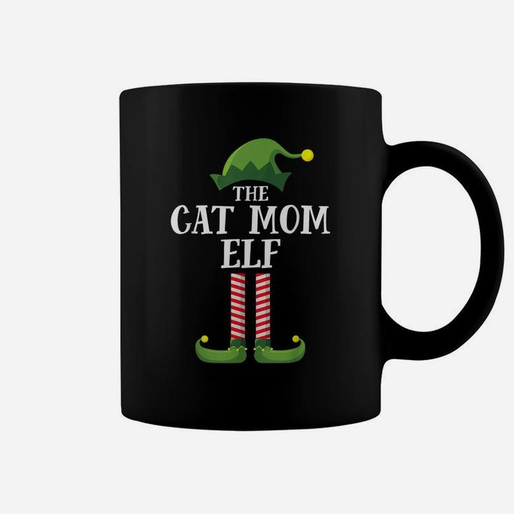 Cat Mom Elf Matching Family Group Christmas Party Pajama Coffee Mug