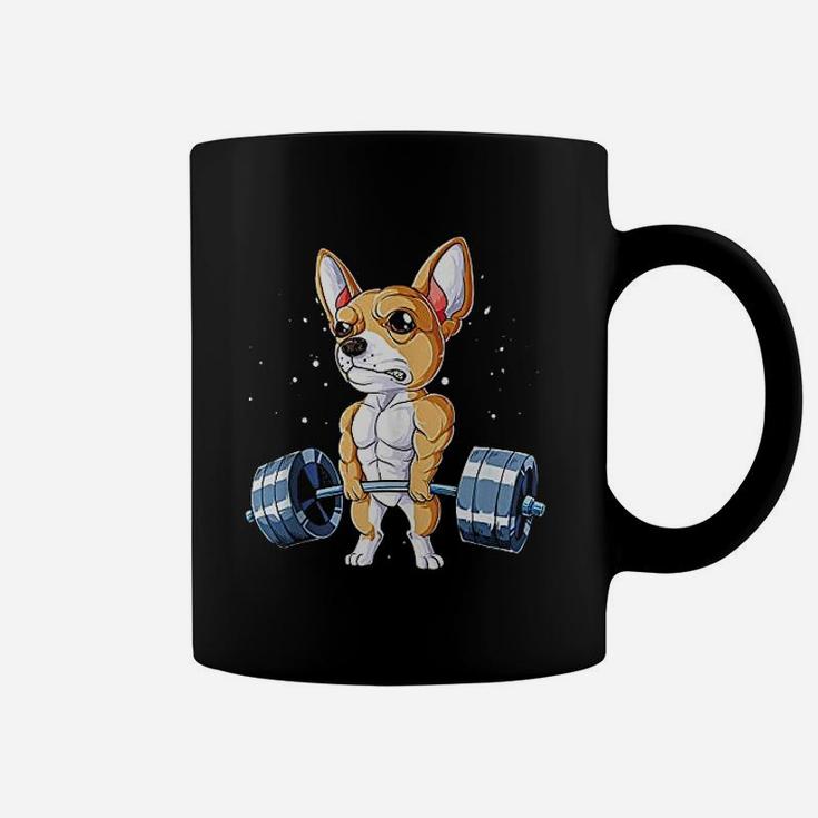 Chihuahua Weightlifting Funny Deadlift Fitness Gym Gifts Coffee Mug
