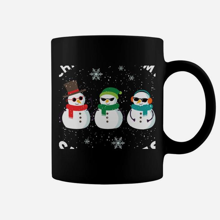 Chillin With My Snowmies Cute Snowman Ugly Christmas Sweater Sweatshirt Coffee Mug