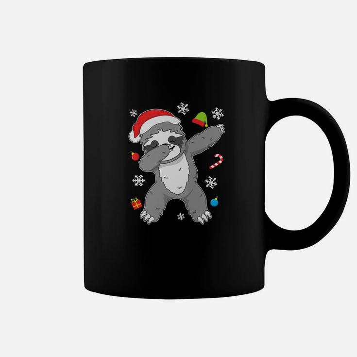 Christmas Funny Sloth Dab Dance Dancing Gift Coffee Mug