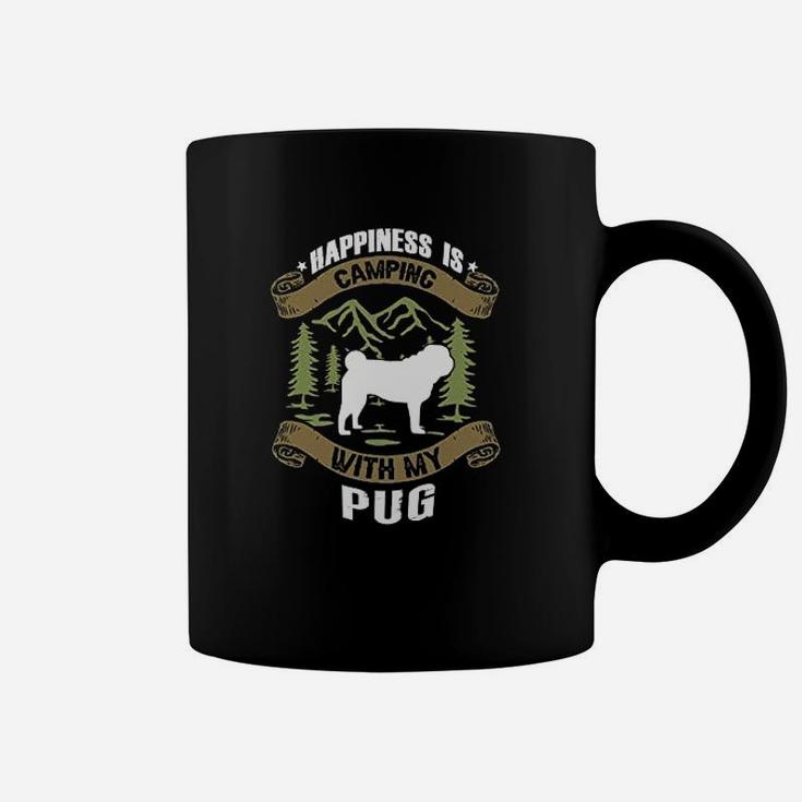 Christmas Time Gift Store Camping With Pug Camp Lover Camping And Dogs Coffee Mug