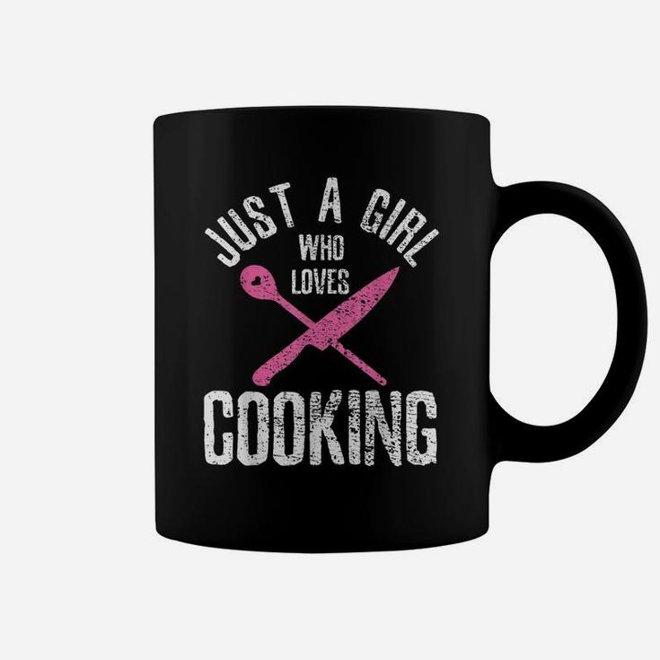 Cook Just A Girl Who Loves Cooking Chef Vintage Coffee Mug