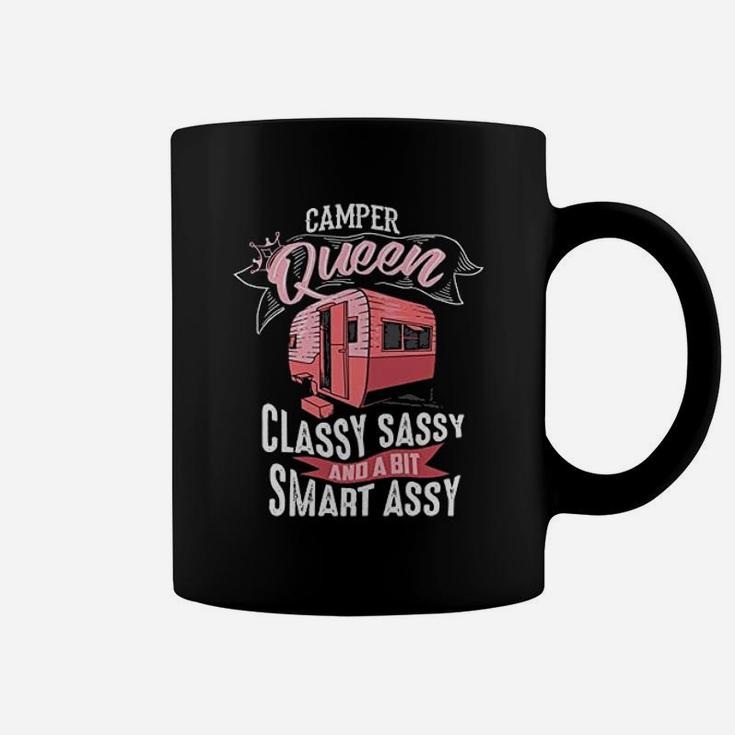 Cool Camper Queen Classy Sassy Smart Assy Funny Camping Gift Coffee Mug