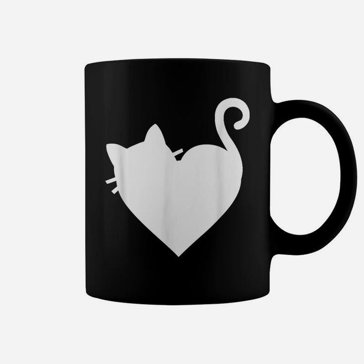 Cute Cat Heart  Mens & Womens 5 Colors - White Coffee Mug