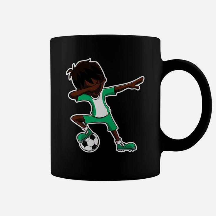 Dabbing Soccer Boy Nigeria Jersey, Nigerian Kids Dab Gifts Coffee Mug